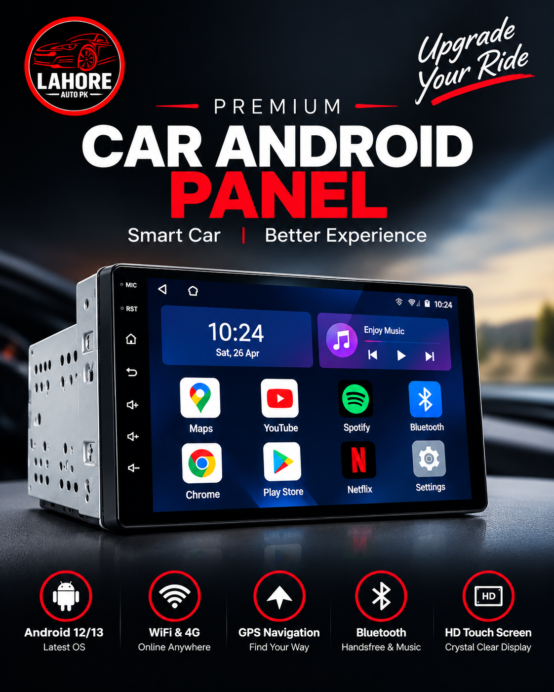Premium Car Android Panel | Car Multimedia System